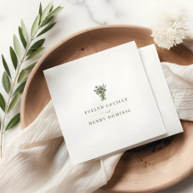 Boho Minimalist Olive Green Wedding Party