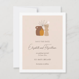 Boho Minimalist Plant Pots Save The Date