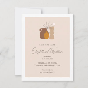 Boho Minimalist Plant Pots Save The Date