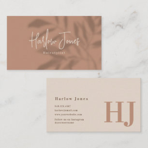 Boho Minimalist Signature Neutral Tone Business C Card