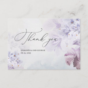 Boho Minimalist soft pastel purple Reception Enclosure Card