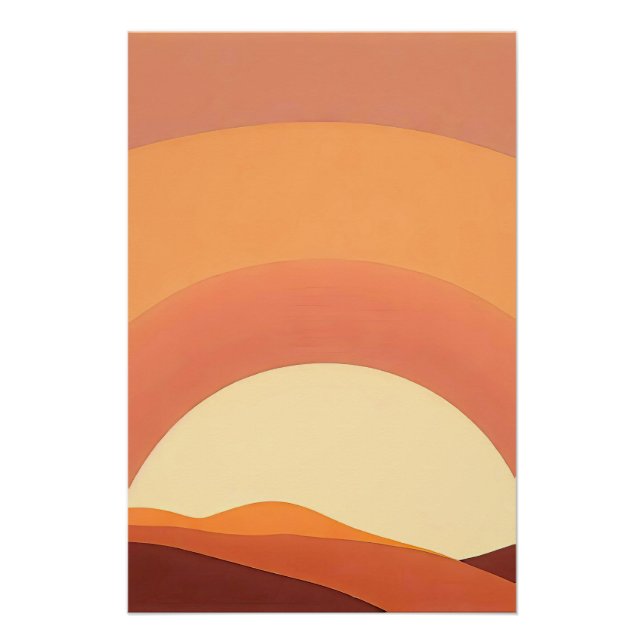 BOHO MINIMALIST SUNSET POSTER (Front)