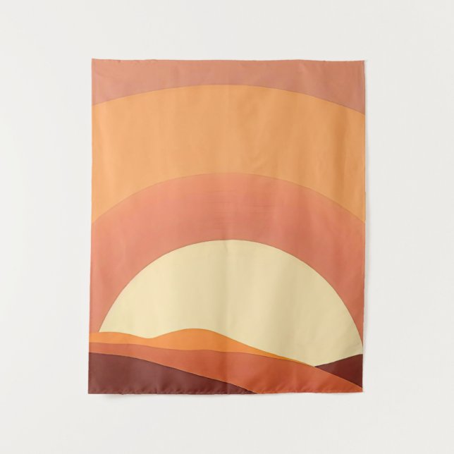 BOHO MINIMALIST SUNSET TAPESTRY (Front)