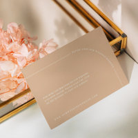 Boho Minimalist Tan Wedding Website