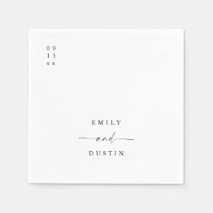 Boho Minimalist Wedding Cocktail Napkins