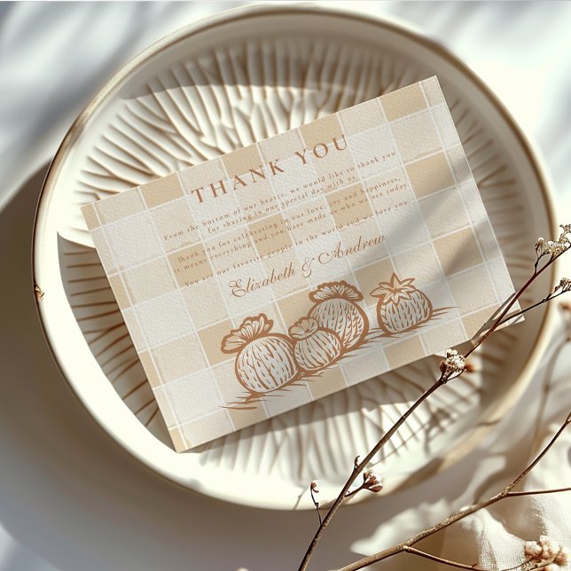 Boho Minimalist Western Desert Wedding Thank You Card (Creator Uploaded)