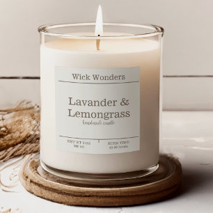 Boho minimaliste bougie faire Étiquette