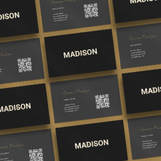 Boho minimaliste QR Code Carte de visite moderne