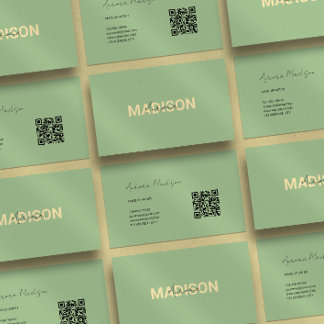 Boho minimaliste QR Code Carte de visite moderne
