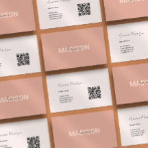 Boho minimaliste QR Code Carte de visite moderne