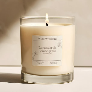 Boho Minimalistic Candle Making Label