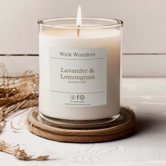 Boho Minimalistic Candle Making Label (Creator Uploaded)