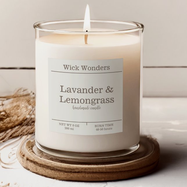 Boho Minimalistic Candle Making Label (Creator Uploaded)