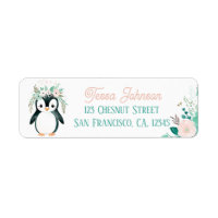Boho Mint Green Penguin Retourner l'adresse Étique