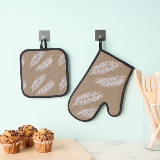 BOHO mitts&pot holder set | m3galleryStudio (Insitu(Hanging))