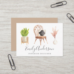 Boho mobilier Design d'intérieur Carte de visite