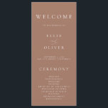 Boho Mocha Mousse Elegant Minimalist Wedding Program<br><div class="desc">Beautiful boho,  minimalist and classic,  our Mocha Mousse Minimalist Wedding Program will be beautiful for your order of service. Fully customizable with all of your wedding program information.</div>
