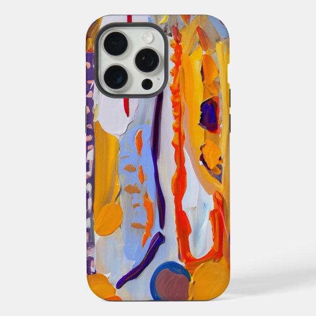 Boho Modern Abstract Artwork iPhone Case (Back)