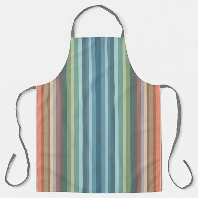 Boho Modern Chic Stripes  Apron (Front)