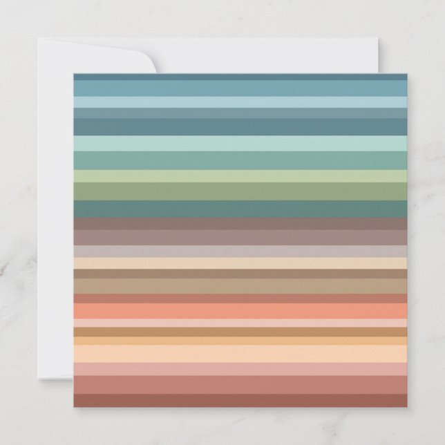 Boho Modern Chic Stripes  Holiday Card (Front)
