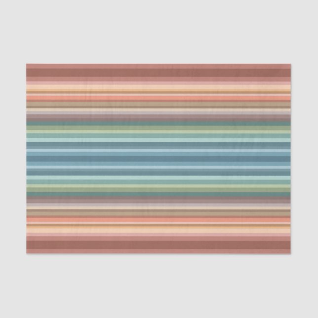 Boho Modern Chic Stripes  Tissue Paper (Front)