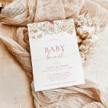 Boho Modern Floral Baby Shower | Girl Baby Brunch Invitation<br><div class="desc">This lovely Baby Shower Invitation features handwritten calligraphy with modern florals- the perfect way to accent your little one's shower. 

Easily edit most wording to match your event! Text and colours are fully editable —> click the "Customize Further" button to edit!</div>