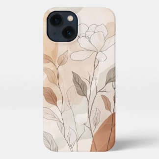 Boho modern flowers  iPhone 13 case