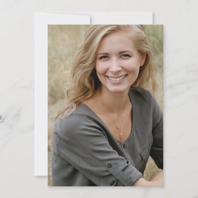 Boho  Modern Graduation Photo Save The Date (Front)