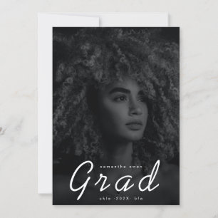 Boho Modern Minimal Graduate Photo University  Announcement