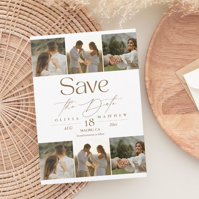 Boho Modern Photo Wedding Save the Dates  Save The Date (Creator Uploaded)