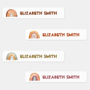 Boho Modern Rainbow Collections Name School 