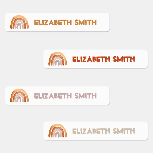 Boho Modern Rainbow Personalized Name School  (Group)