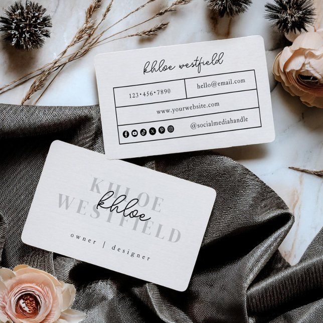 Boho Modern Small Business Card (Creator Uploaded)