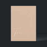 Boho Modern Tan Arch Table Ten Table Number<br><div class="desc">Designed to coordinate with for the «Arches Minimalist» Wedding Invitation Collection. To change details,  click «Details». To move the text or change the size,  font,  or colour,  click «Edit using Design Tool». View the collection link on this page to see all of the matching items in this beautiful design.</div>