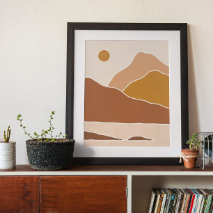 boho modern wall art Print, Value Poster Paper