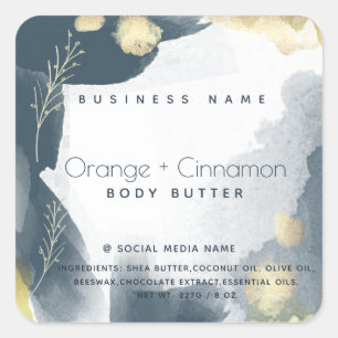 Boho Modern Watercolor abstract branches  Square Sticker