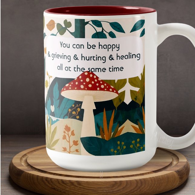 Boho moderne Art folklorique Nature Collage Mug de (Créateur téléchargé)