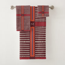 Boho moderne ethnique géométrique Multi Bourgogne