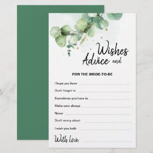 Boho Moderne Eucalyptus Mariage souhaite carte con