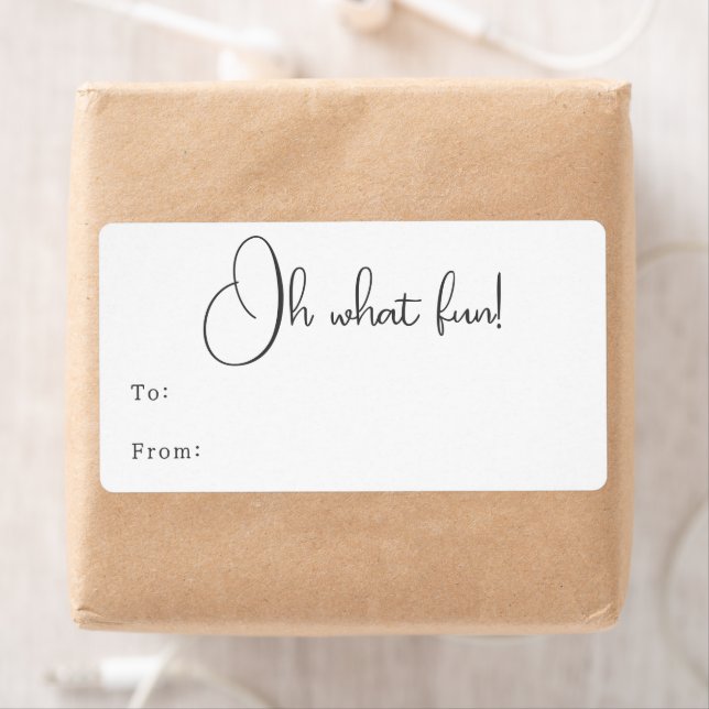 Boho moderne Oh Quel Amusant Cadeau Rectangulaire (En situation)