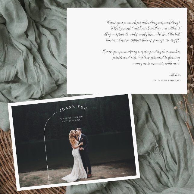 Boho moderne simple | Mariage photo Merci (Créateur téléchargé)
