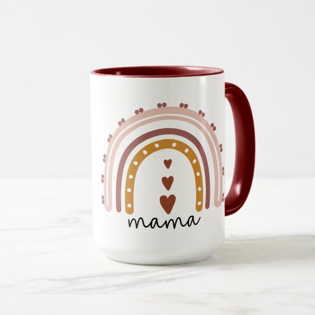 Boho Mom Mug for Gift to Mothers (Front Right)
