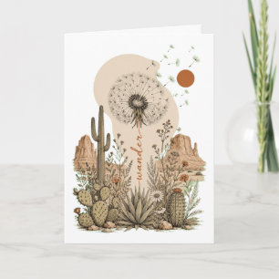 Boho Mom Shirt Mama Wander Desert Wildflower Gift Card