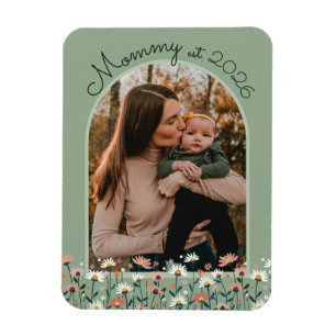 Boho Mommy Established Sage Green Photo Magnet