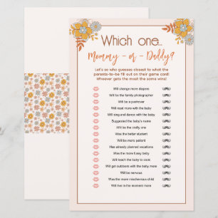 Boho Mommy or Daddy Baby Shower Guessing Game