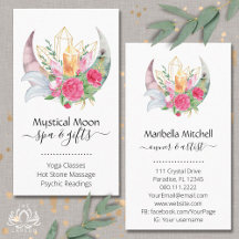 Boho Moon Crystals Feathers Flowers
