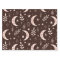 Boho moon pattern with leaves and stars  