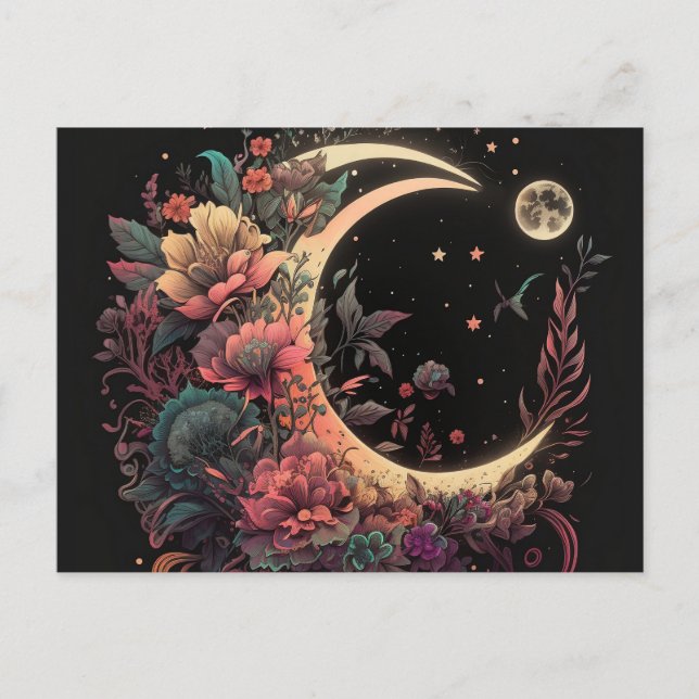 Boho Moon  Postcard (Front)