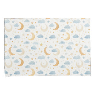 Boho Moon Stars Cloud Kids Pillowcase