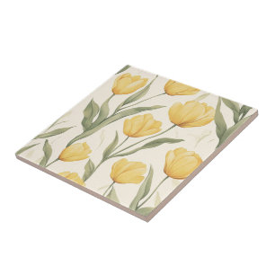 Boho Mosaic Tulip Ceramic Tiles  For Cozy Interior